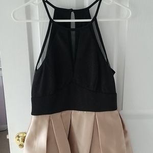 Teeze Me Black and Gold Dress